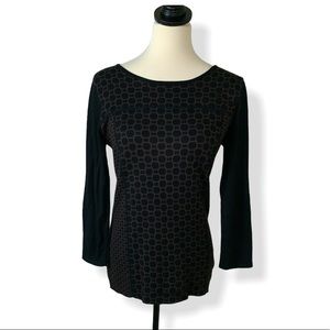 Antonio Melani Black Brown Houndstooth Sweater